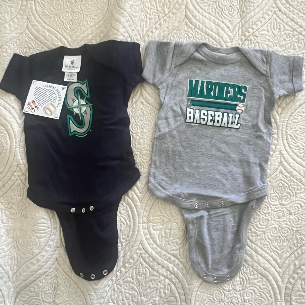 Kids Bodysuit Set - Navy and Gray